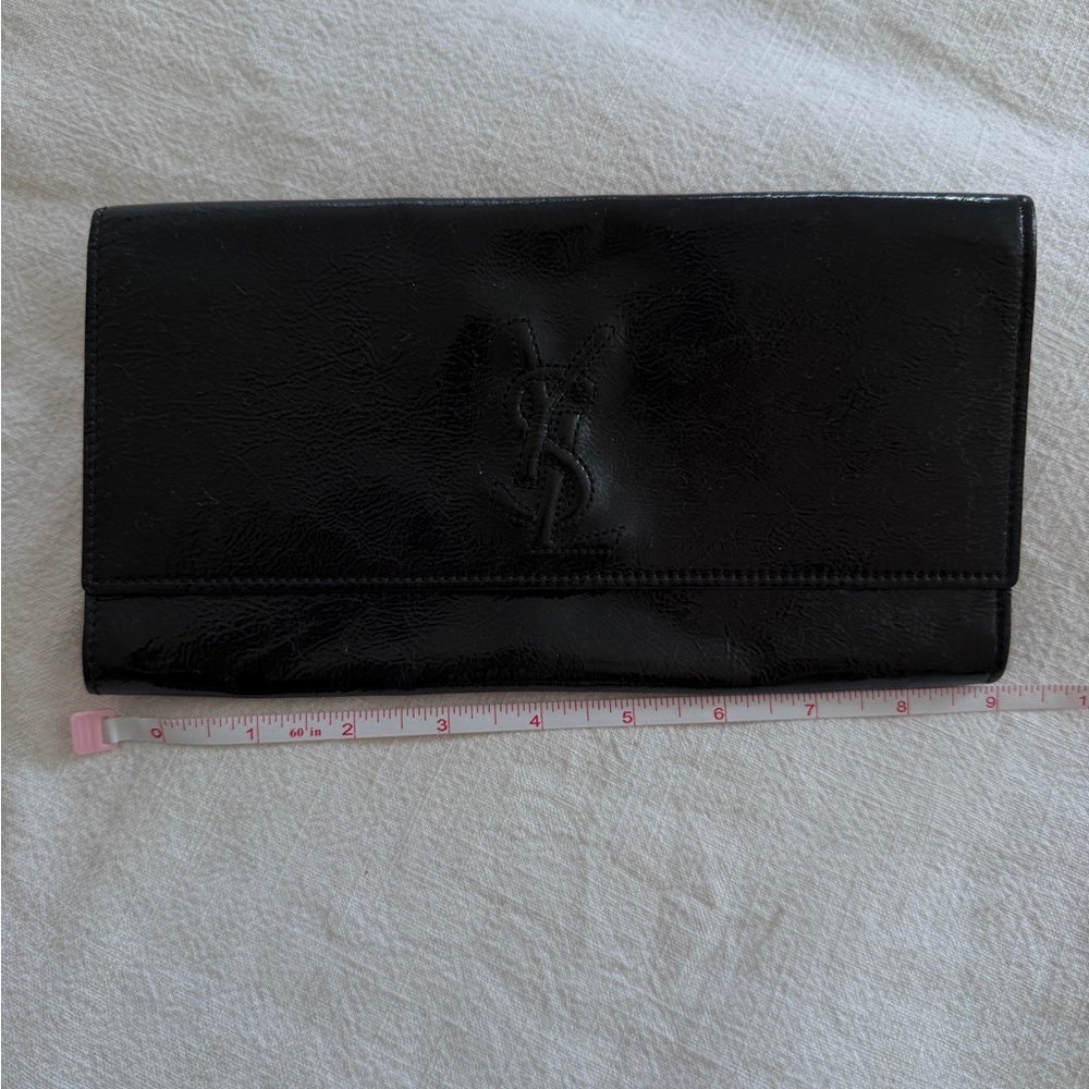 YSL - Saint Laurent Bella de Jour patent leather clutch - Picture 2 of 5